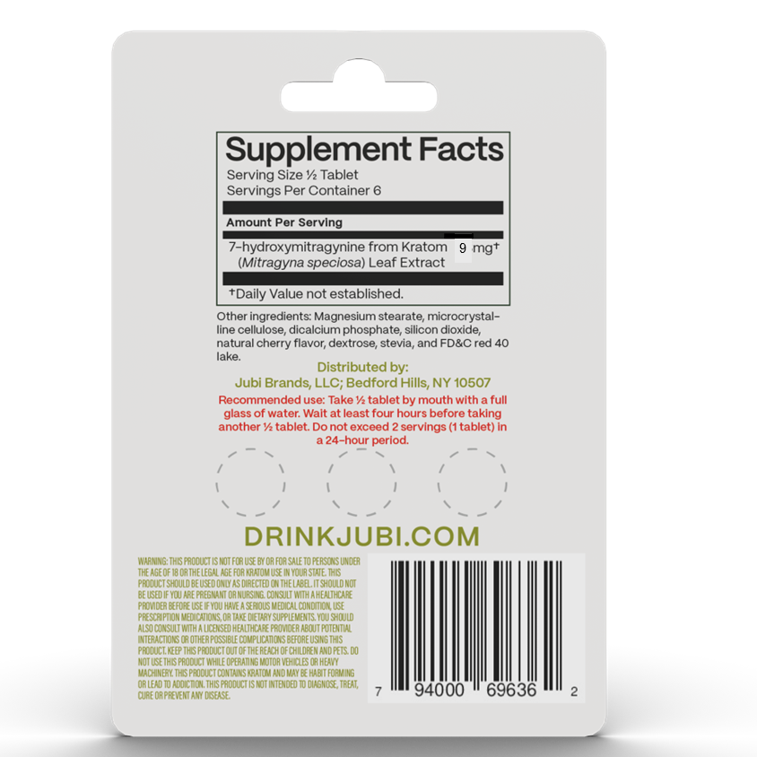 7oh Advanced Kratom Tablets, 18mg