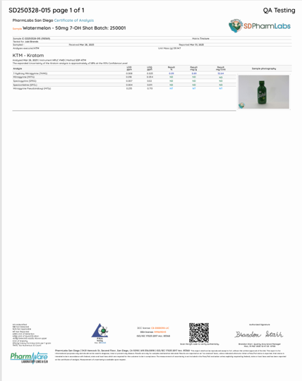 7oh Extract Shots - 50mg