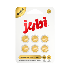 Jubi Advance Kratom 80% Mitragynine Extract Chewable Tablets 6CT 150MG Per Tablet