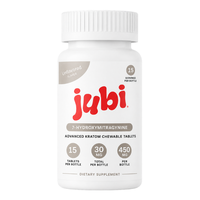 Jubi 7-Hydroxymitragynine Chewable Tablets – 15CT | 30MG Per Tablet | 450MG Total